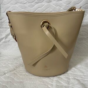 Spartina 449 Beige Bucket Bag Genuine Leather